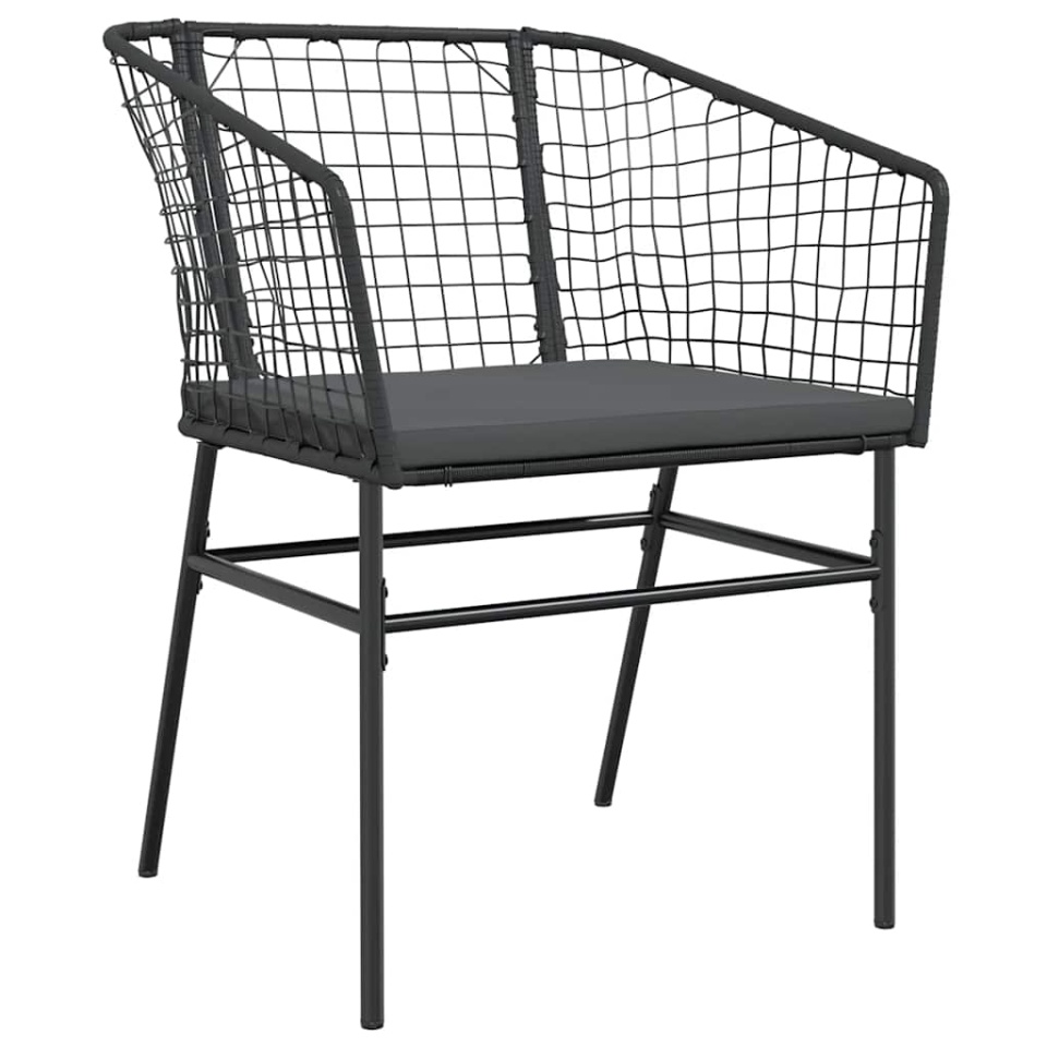 Set de sufragerie de grădină 5 piese neagră Sticlă Poly Rattan - 3 | YEO