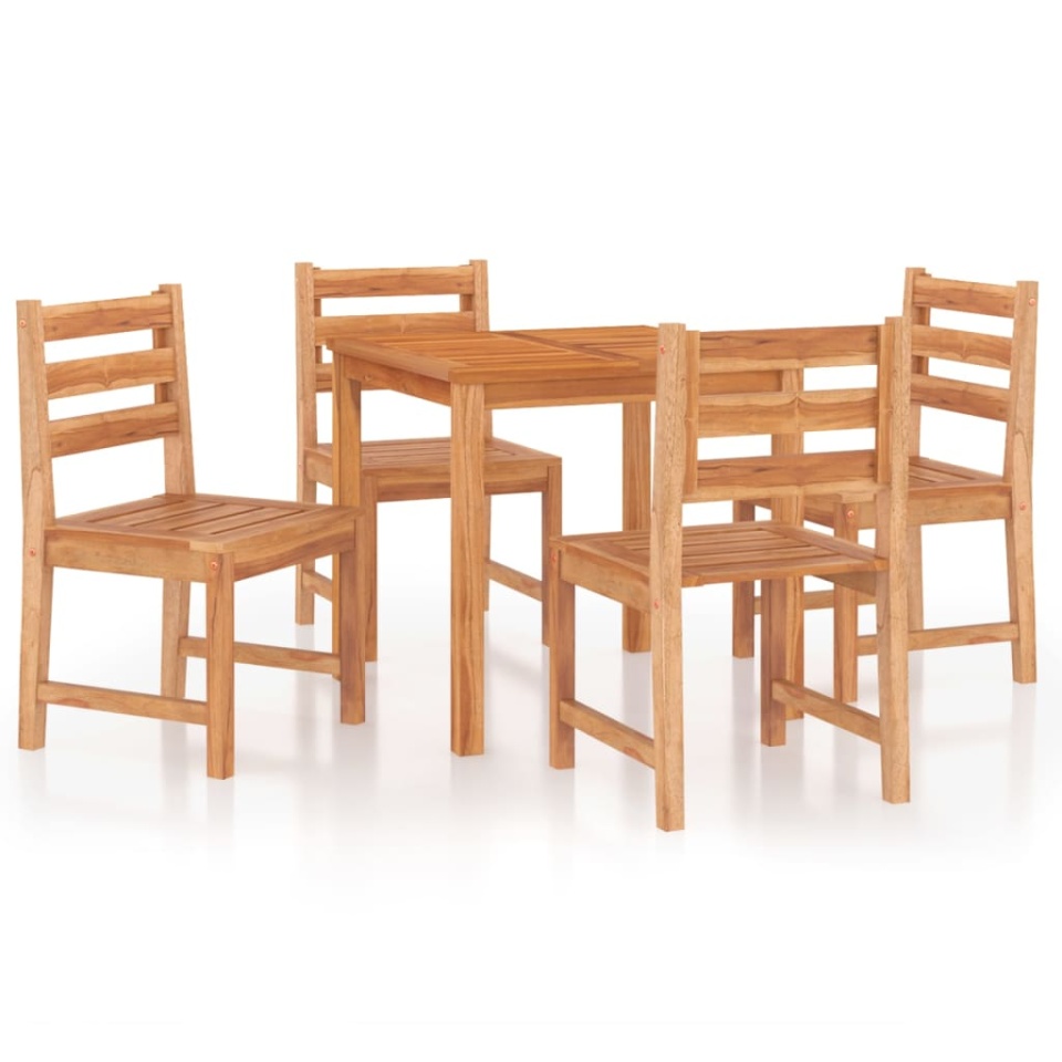Set de sufragerie de grădină, lemn masiv de tec, 5 piese - 1 | YEO