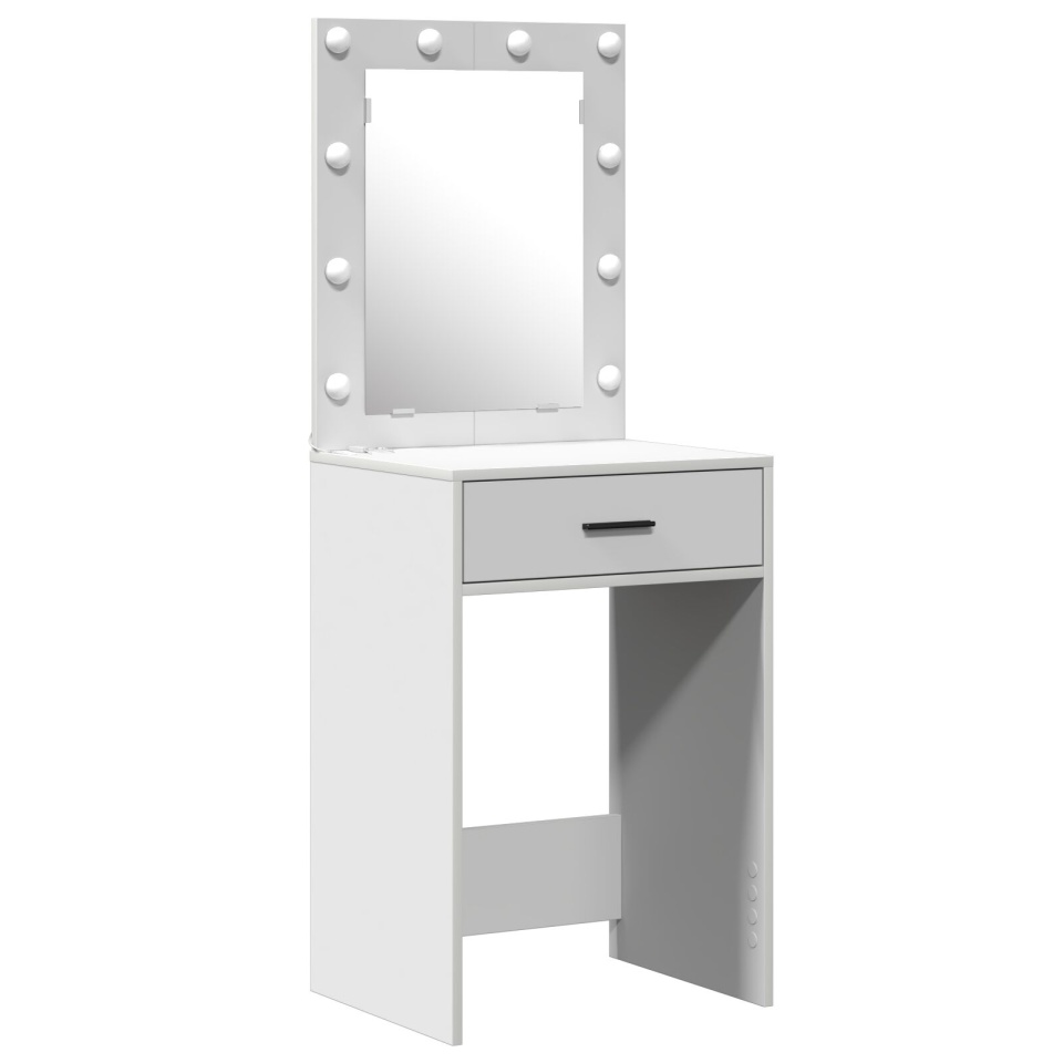 Set de toaletă 2 piese cu LED din lemn alb - 3 | YEO