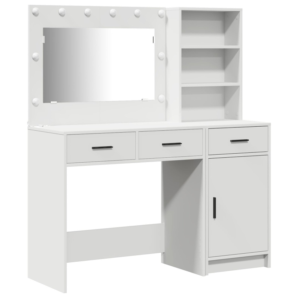 Set de Toaletă 2 Piese cu LED din Lemn Alb - 1 | YEO