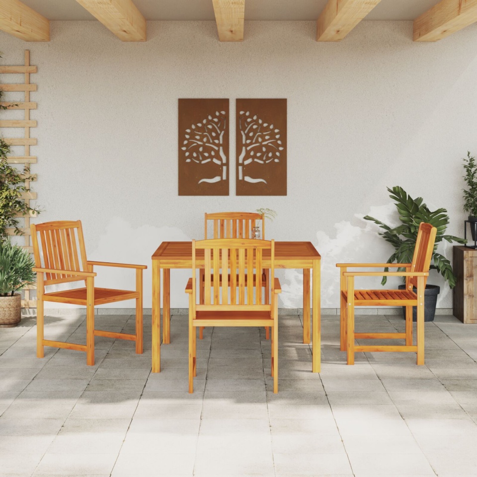Set masă grădină 5 piese din lemn masiv de acacia - 3 | YEO