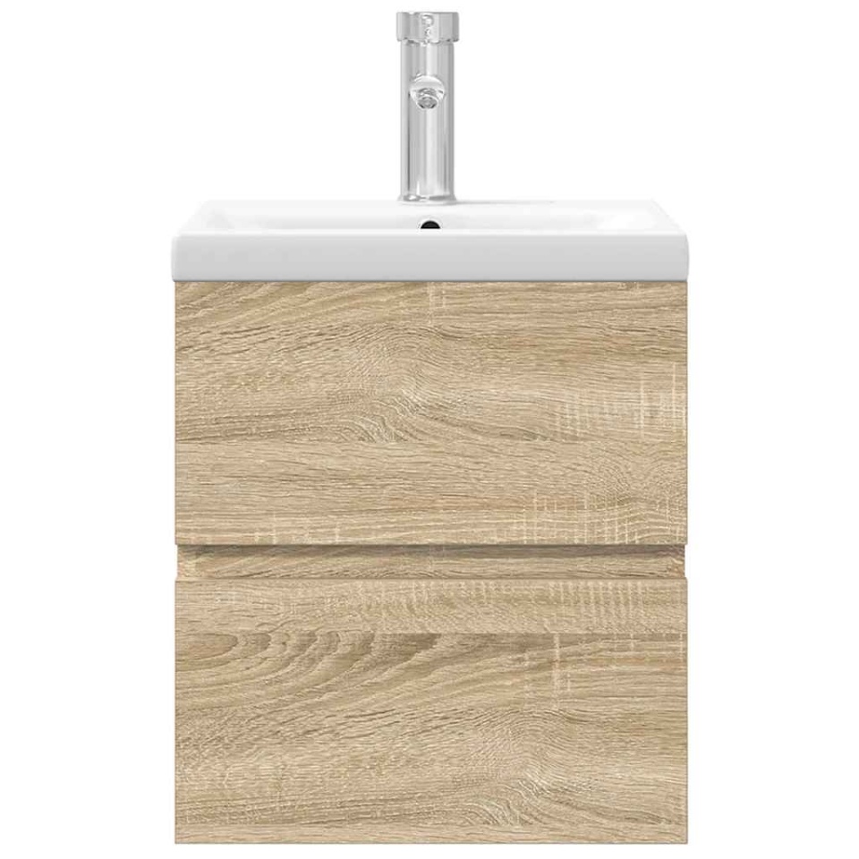 Set mobilier de baie, 2 piese, stejar sonoma, lemn prelucrat - 3 | YEO