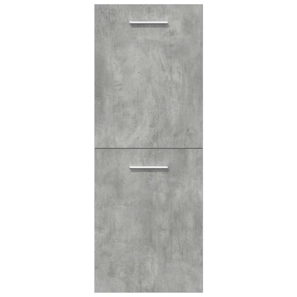 Set mobilier de baie, 4 piese, gri beton, lemn compozit - 3 | YEO