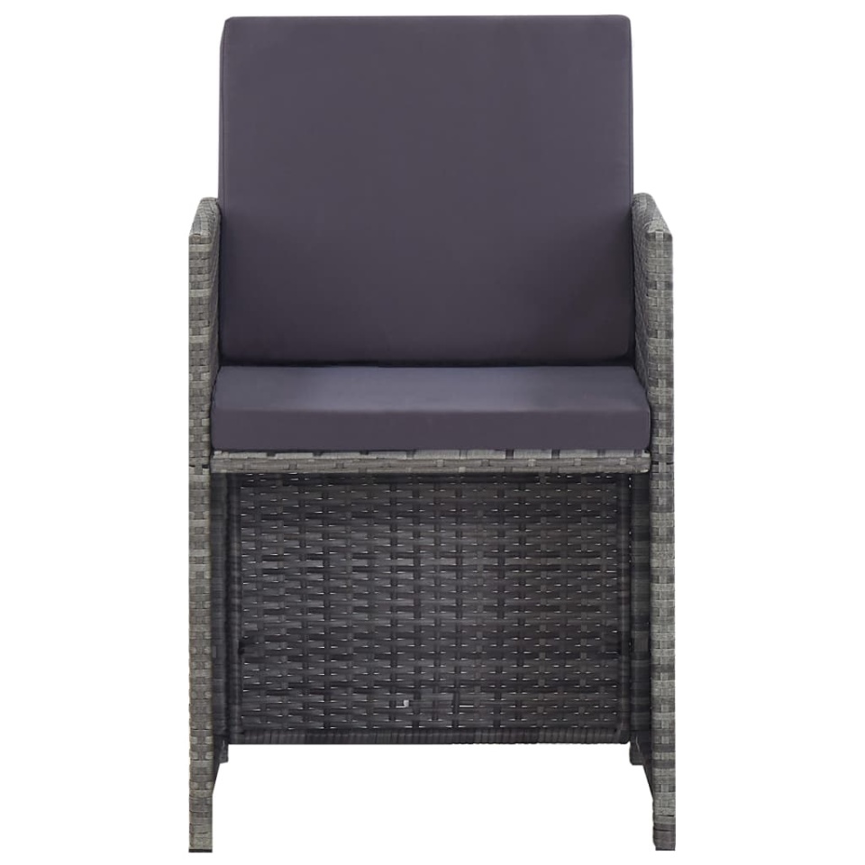 Set mobilier de exterior 13 piese antracit poliratan și acacia - 2 | YEO