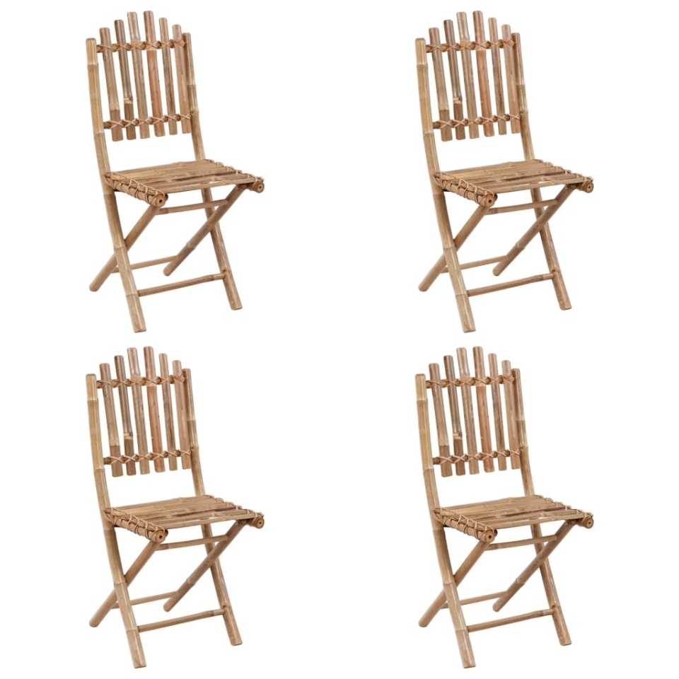 Set mobilier de exterior pliabil, cu perne, 5 piese, bambus - 3 | YEO