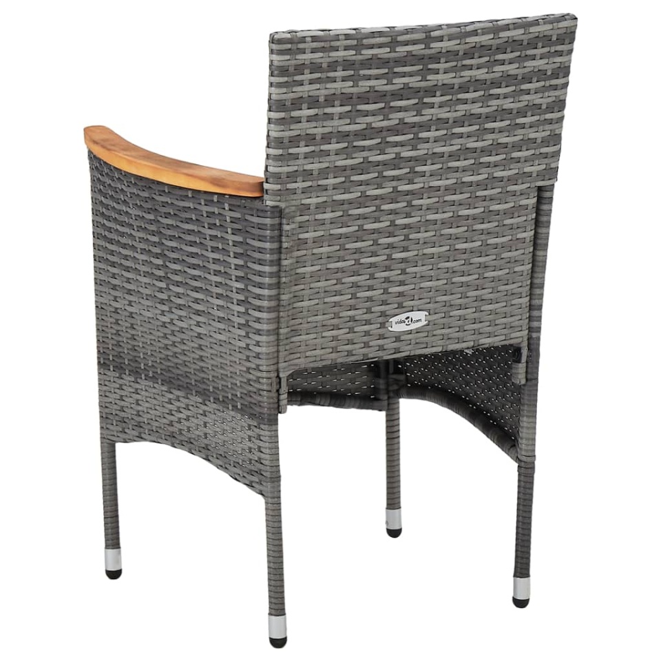 Set mobilier de grădină, 11 piese, gri, poliratan - 3 | YEO