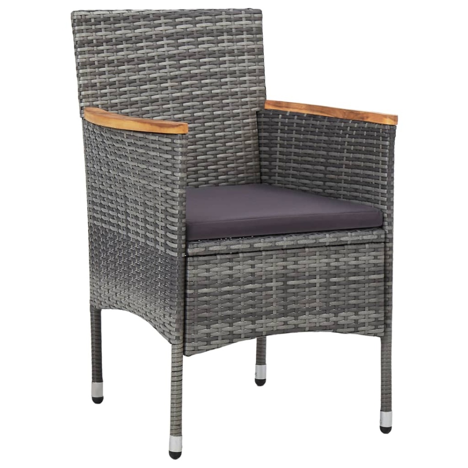 Set mobilier de grădină, 11 piese, gri, poliratan - 2 | YEO