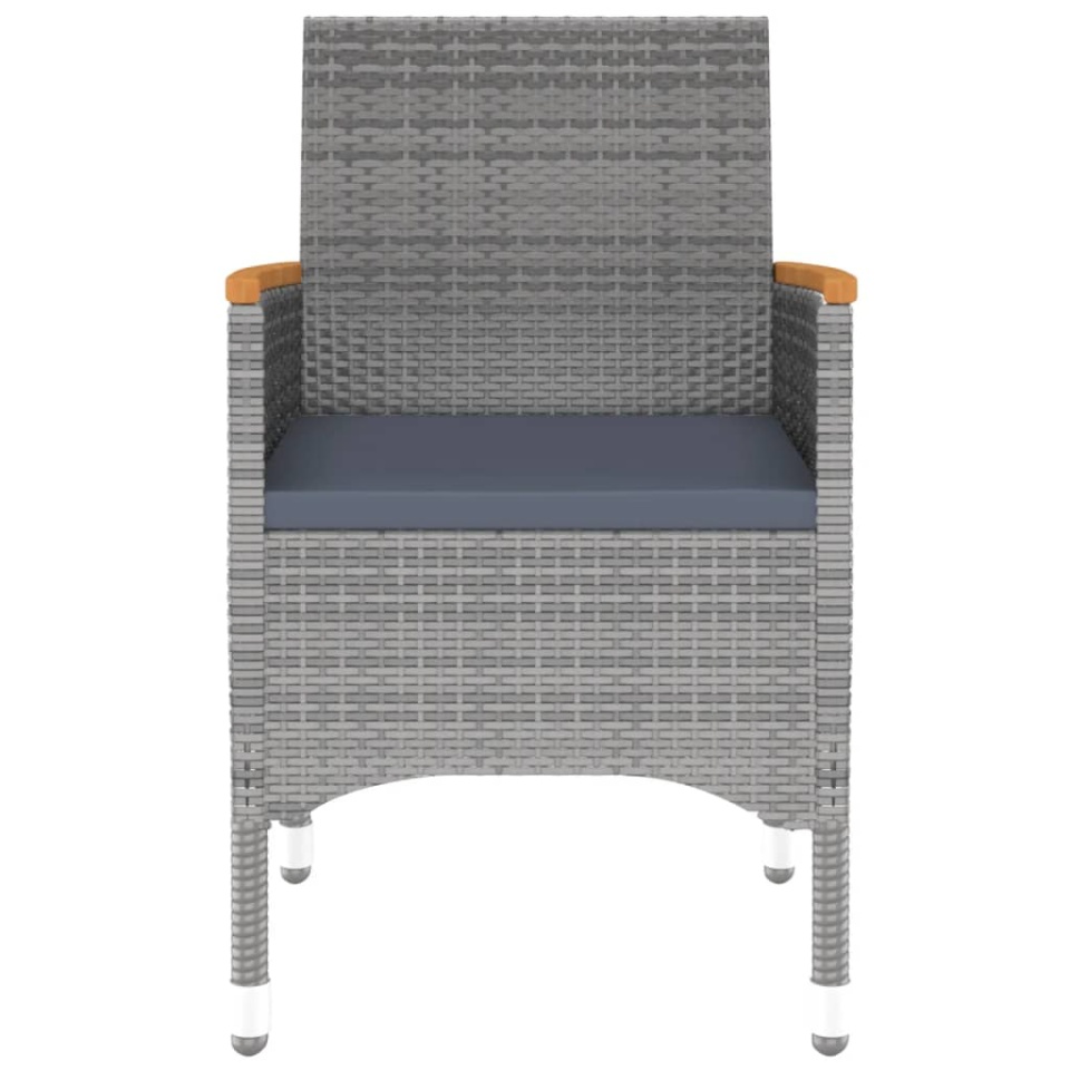 Set mobilier de grădină, 3 piese, gri, poliratan - 4 | YEO