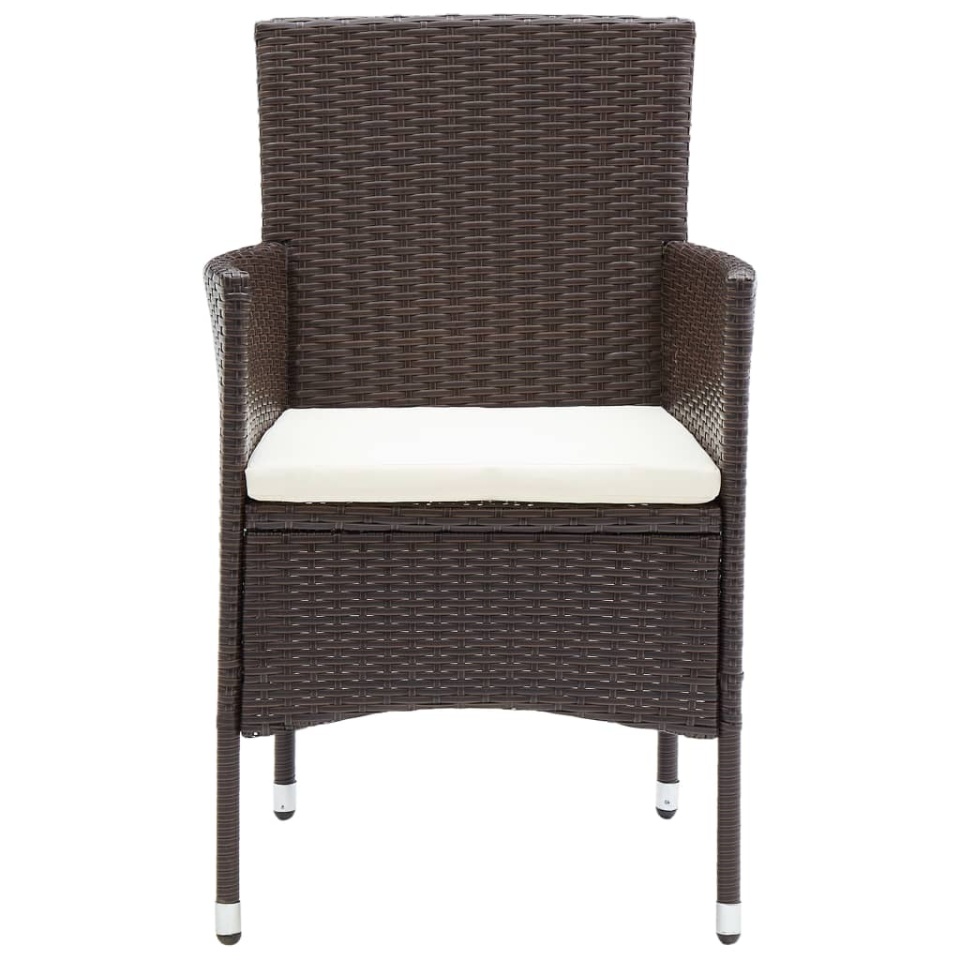 Set mobilier de grădină, 3 piese, maro - 4 | YEO