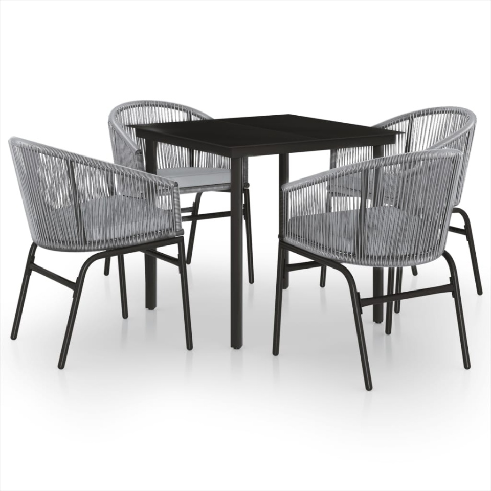 Set mobilier de grădină, 5 piese, gri - 1 | YEO