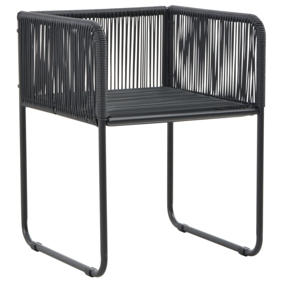 Set mobilier de grădină, 5 piese, negru, ratan PVC - 4 | YEO
