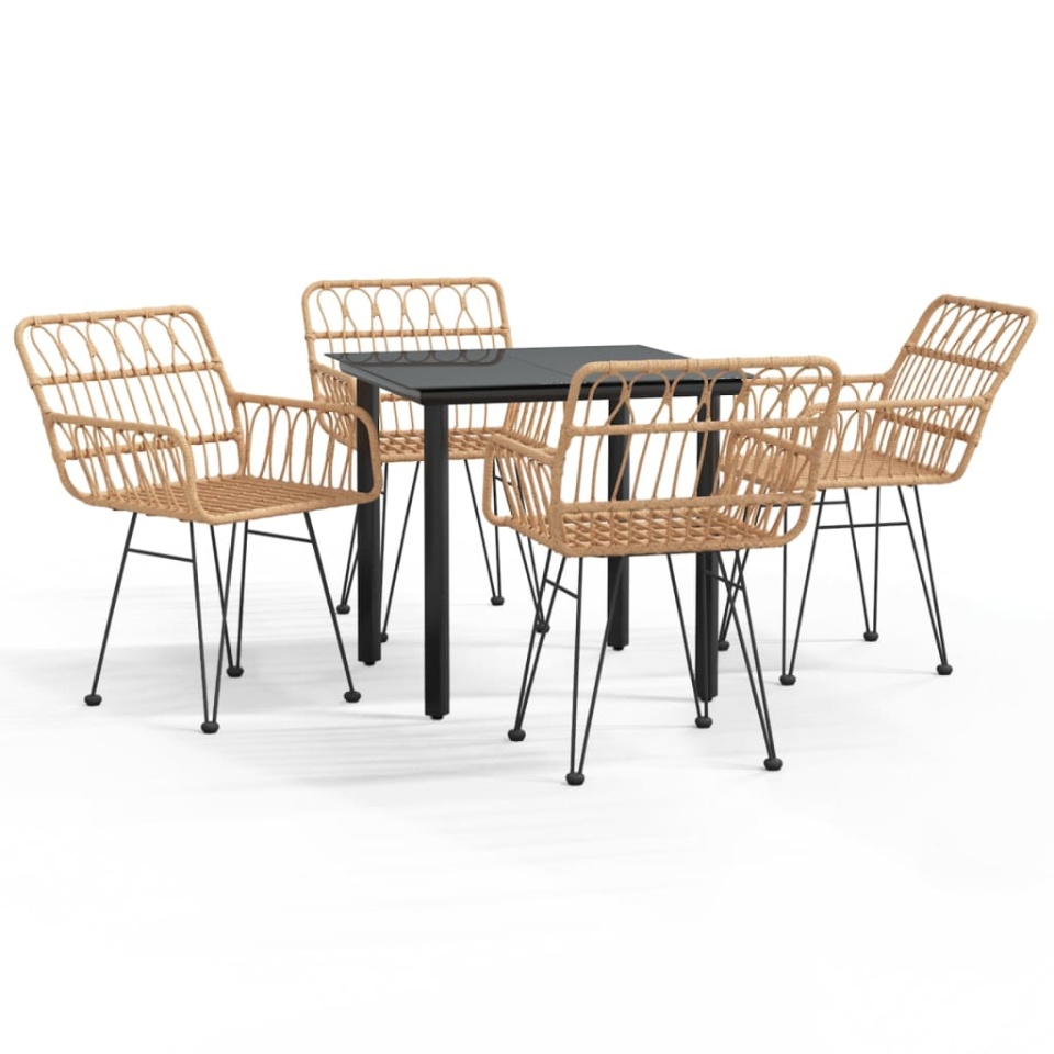 Set mobilier de grădină, 5 piese, poliratan - 1 | YEO