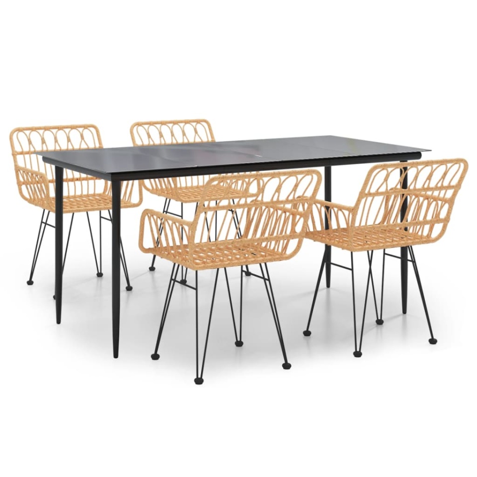 Set mobilier de grădină, 5 piese, poliratan - 1 | YEO