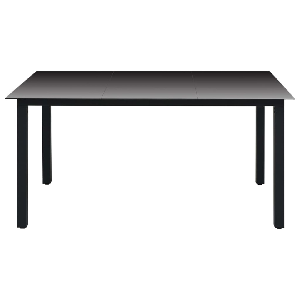 Set mobilier de grădină, 7 piese, negru - 3 | YEO