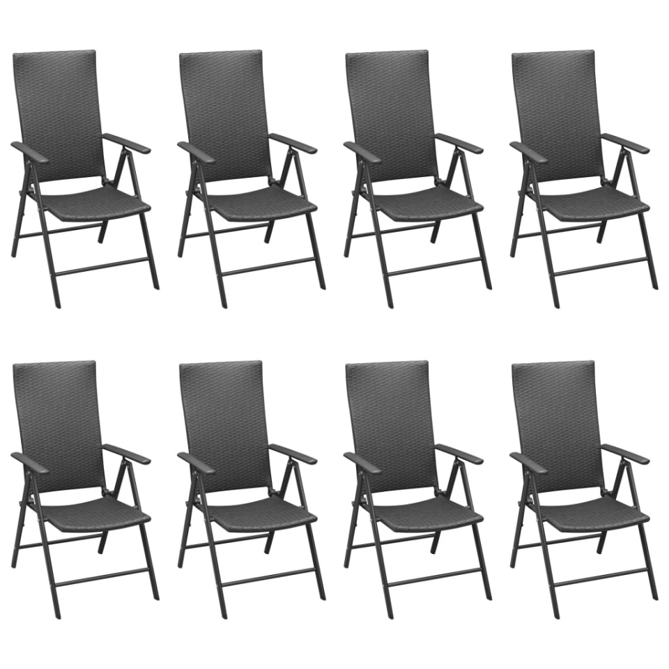 Set mobilier de grădină, 9 piese, negru - 2 | YEO