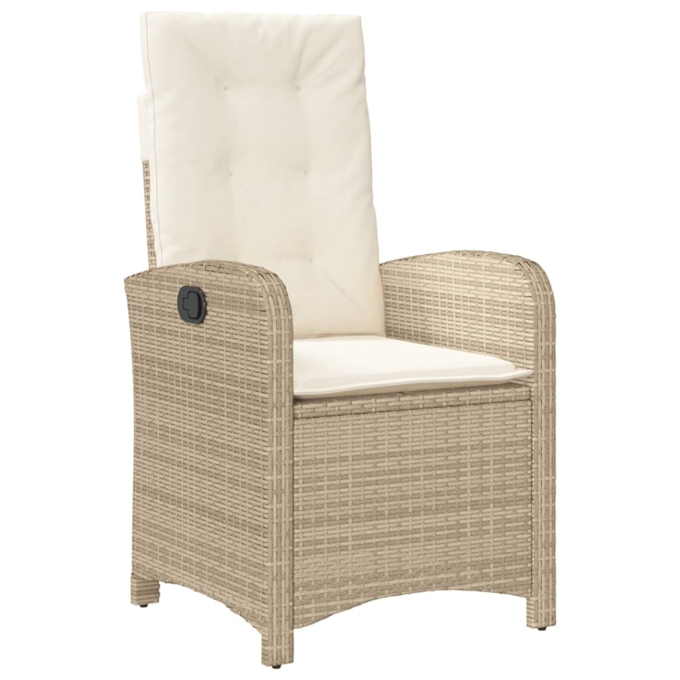 Set mobilier de grădină cu perne, 3 piese, bej, poliratan - 3 | YEO