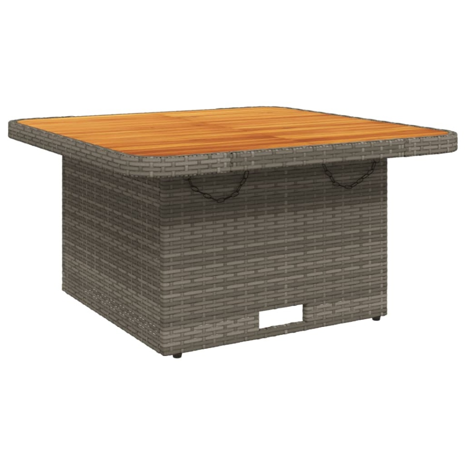 Set mobilier de grădină cu perne, 5 piese, gri, poliratan - 3 | YEO