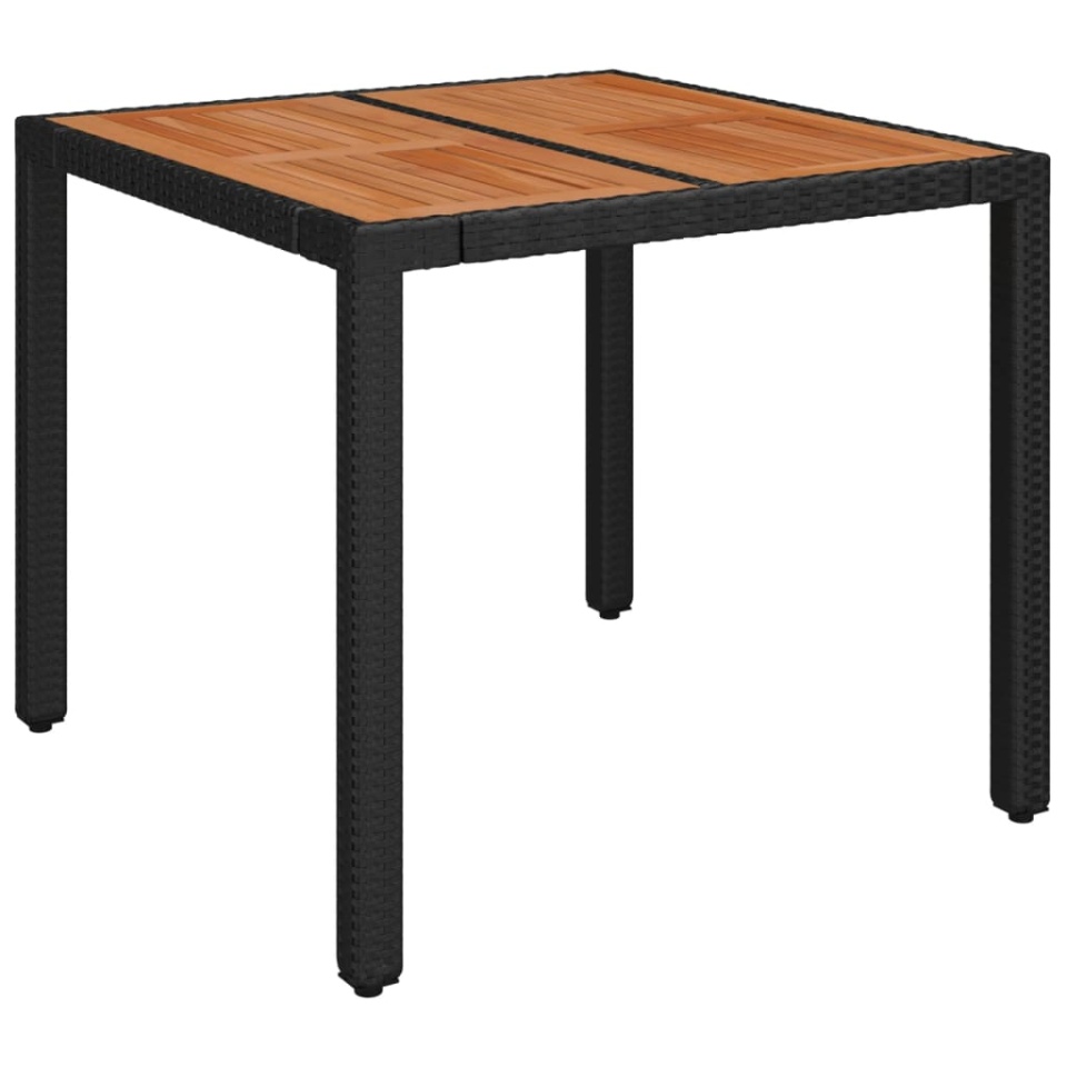 Set mobilier de grădină cu perne, 5 piese, negru, poliratan - 2 | YEO