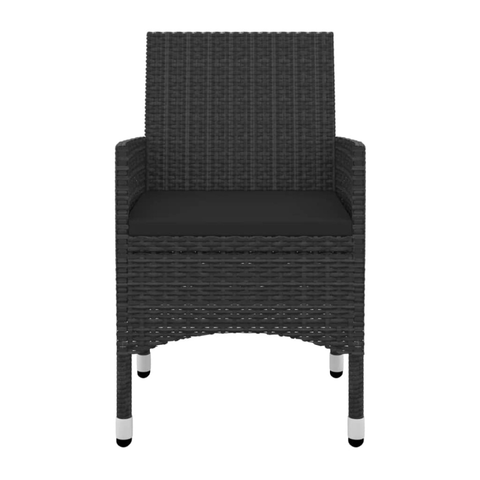Set mobilier de grădină cu perne 5 piese poliratan & sticlă - 3 | YEO