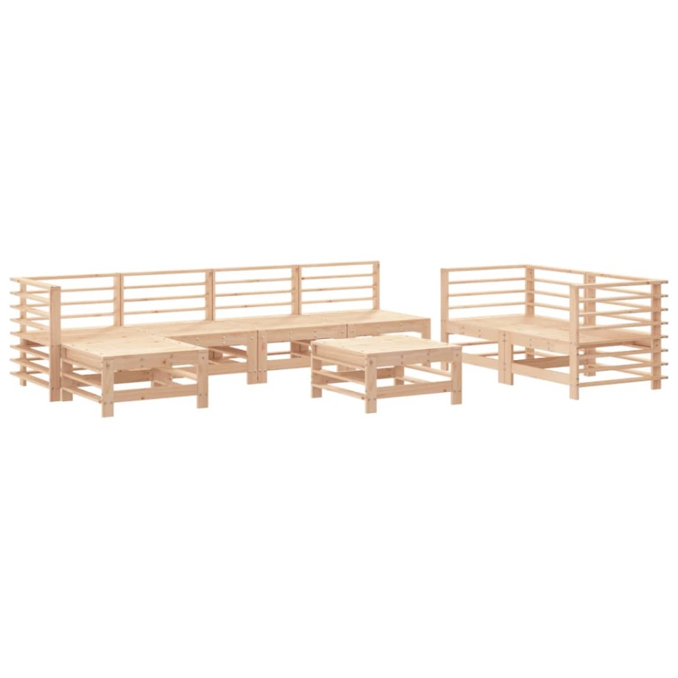 Set mobilier de grădină din 8 piese, lemn masiv de pin - 1 | YEO