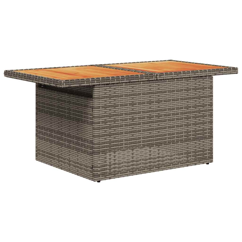 Set mobilier grădină cu perne, 6 piese, gri, poliratan - 2 | YEO