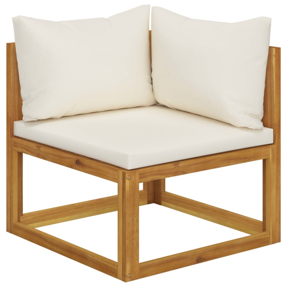 Set mobilier grădină cu perne, 6 piese, lemn masiv acacia - 2 | YEO