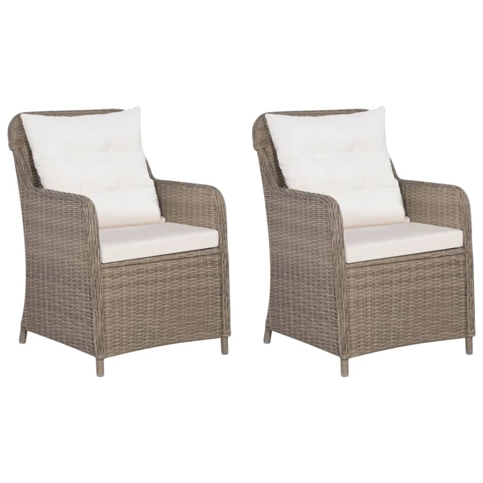 Set mobilier pentru grădină, 3 piese, maro - 2 | YEO
