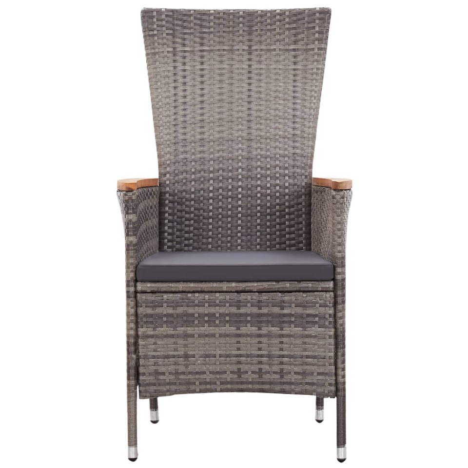 Set mobilier pentru grădină cu perne, 5 piese, gri - 3 | YEO