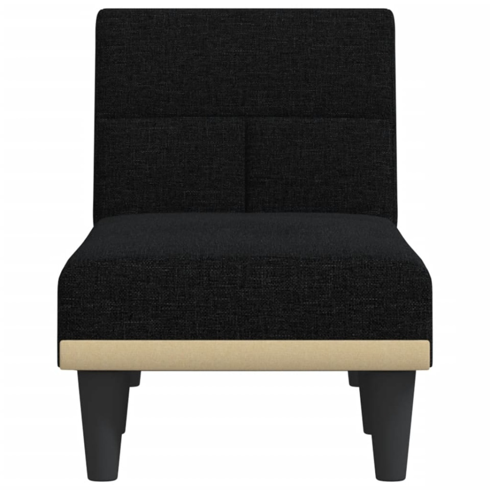 Șezlong, negru, material textil - 3 | YEO
