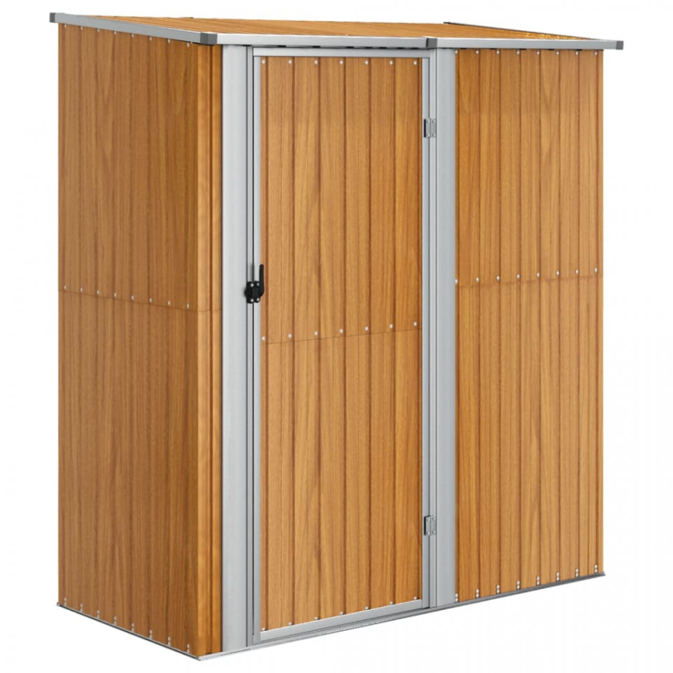 Șopron de grădină 180,5x97x209,5 cm oțel galvanizat aspect lemn - 1 | YEO