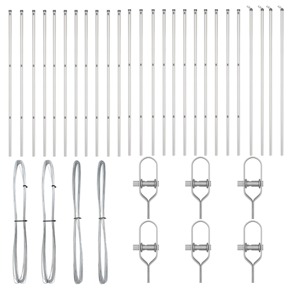 Stâlpi Fencing 26 buc Ø32 mm 200 cm Oțel galvanizat - 1 | YEO