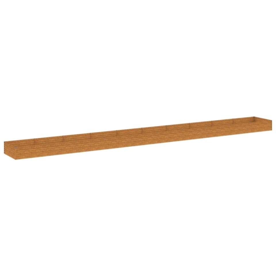 Strat înălțat de grădină, 960x100x36 cm, oțel corten - 1 | YEO