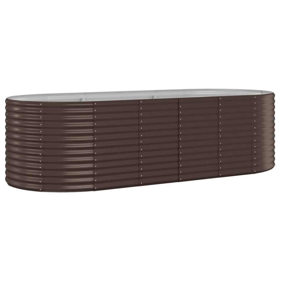 Strat înălțat grădină 249x100x68 cm oțel vopsit electrostatic - 1 | YEO