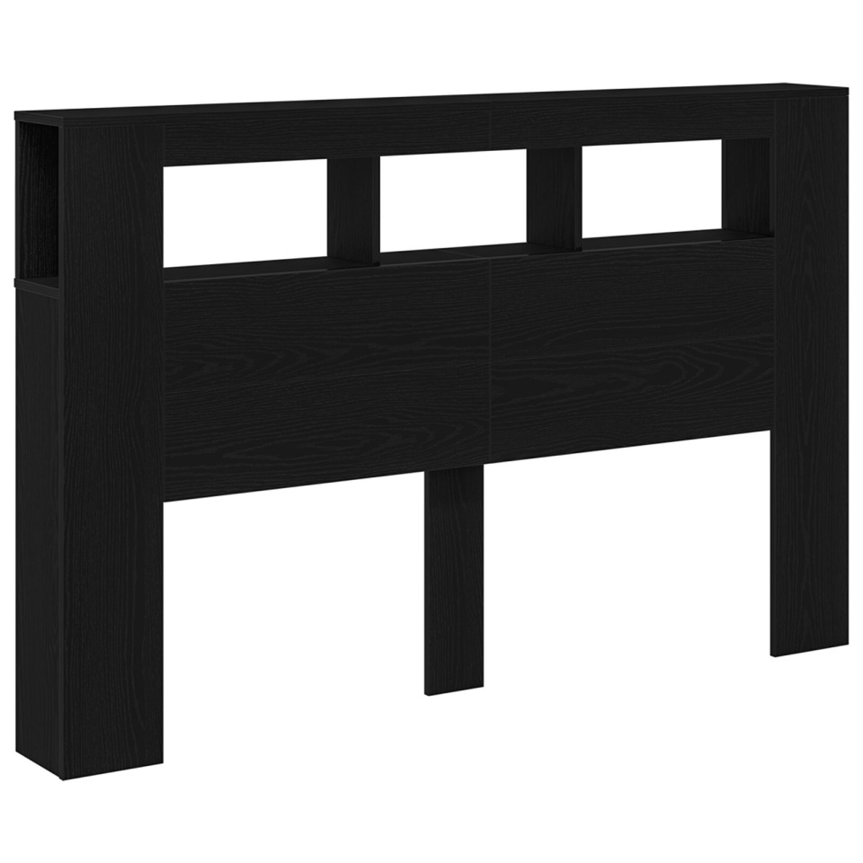 Tăblie LED Negru Stejar 160x18,5x45 cm Lemn prelucrat - 3 | YEO