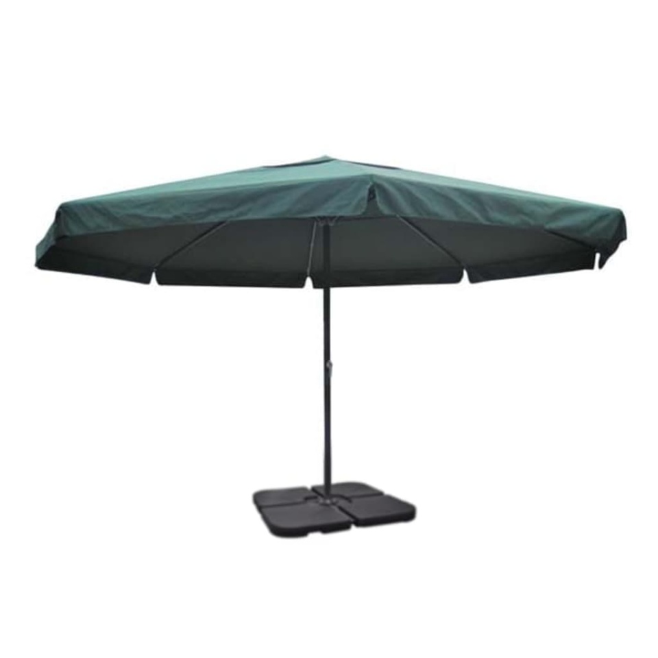 Umbrelă de soare de grădină din aluminiu, bază portabilă, verde - 1 | YEO
