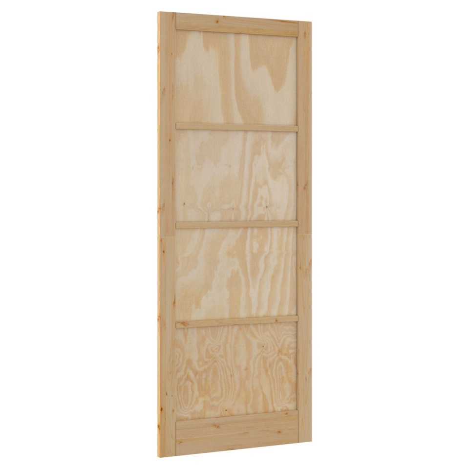 ușa de interior ORKDAL 83x232x4 cm din lemn masiv de pin - 1 | YEO