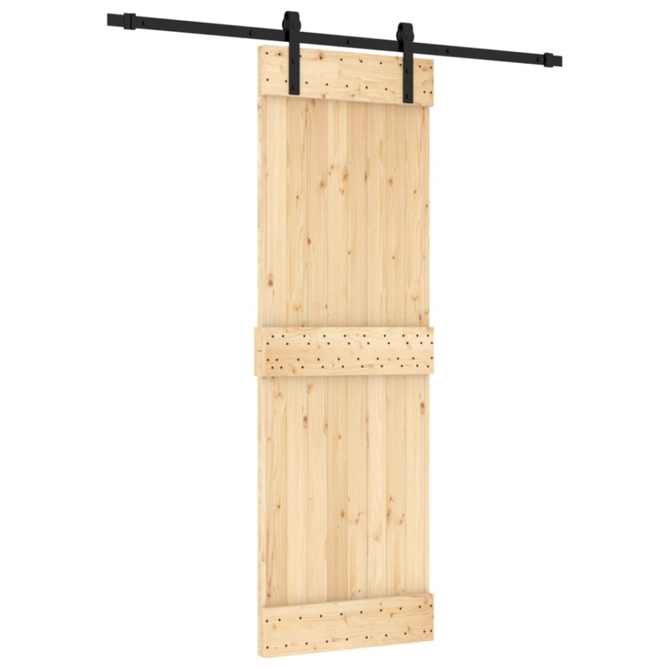 Ușă glisantă cu set de feronerie 70x210 cm, lemn masiv de pin - 1 | YEO