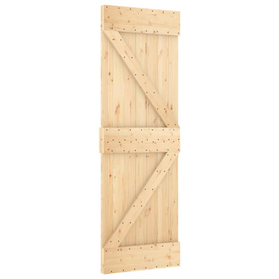 Ușă glisantă cu set de feronerie 80x210 cm, lemn masiv de pin - 2 | YEO