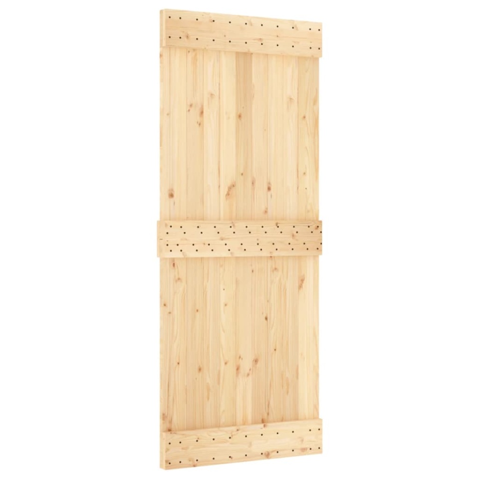 Ușă glisantă cu set de feronerie 85x210 cm, lemn masiv de pin - 2 | YEO