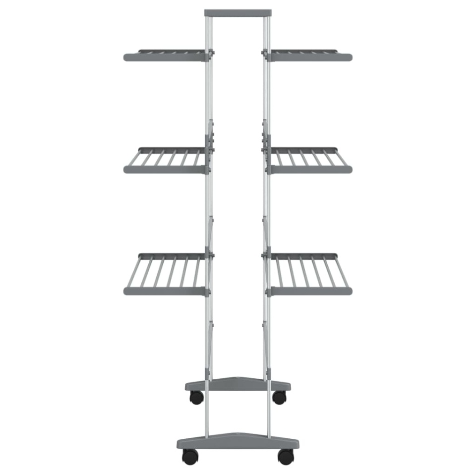 Uscător de rufe cu roți, 89x64x129 cm, aluminiu