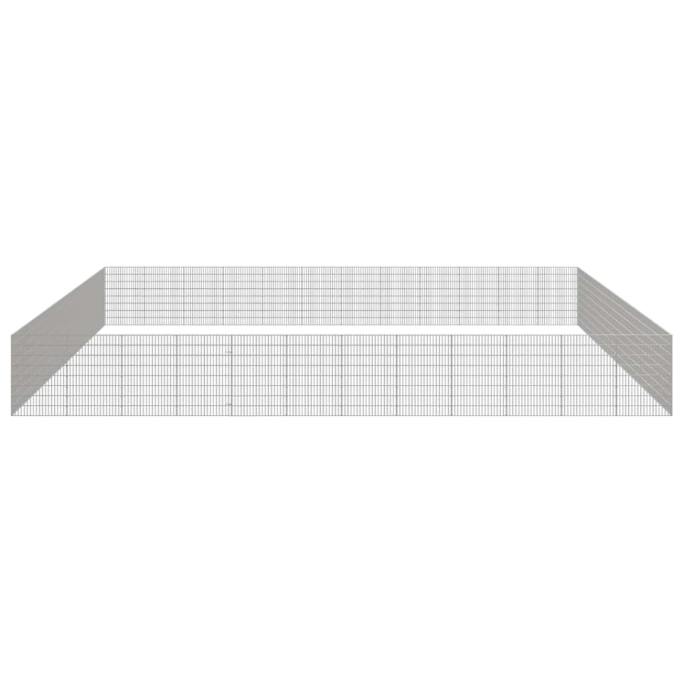 Adăpost pentru animale cu 48 panouri, 54x80 cm, fier galvanizat - 3 | YEO