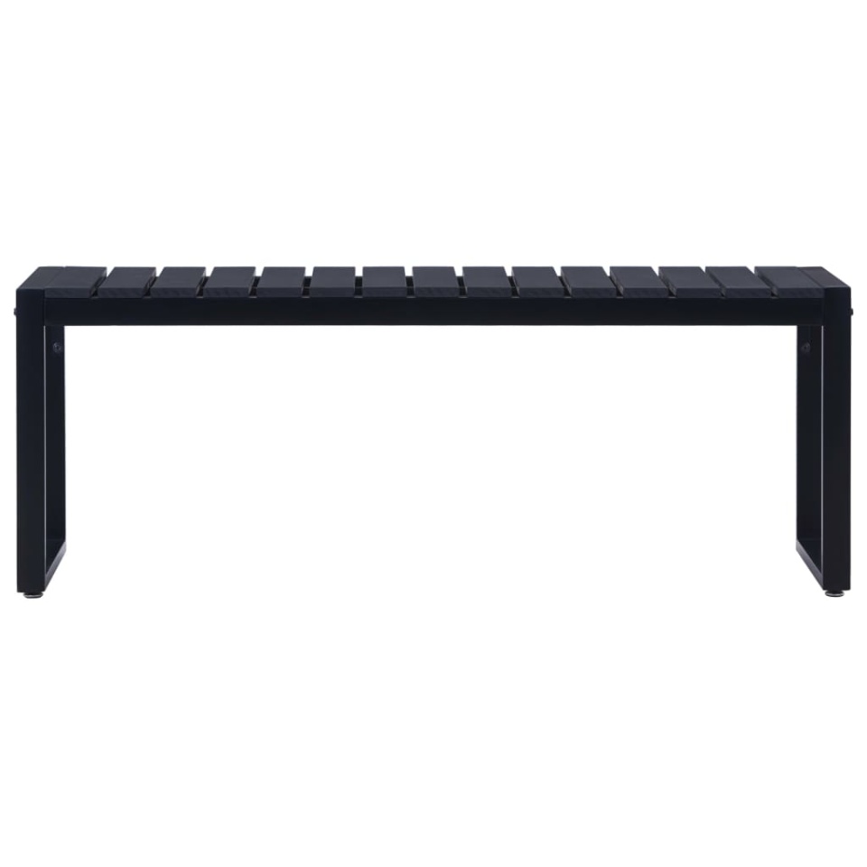 Bancă de grădină, negru, 120,5 cm, placă PS - 1 | YEO