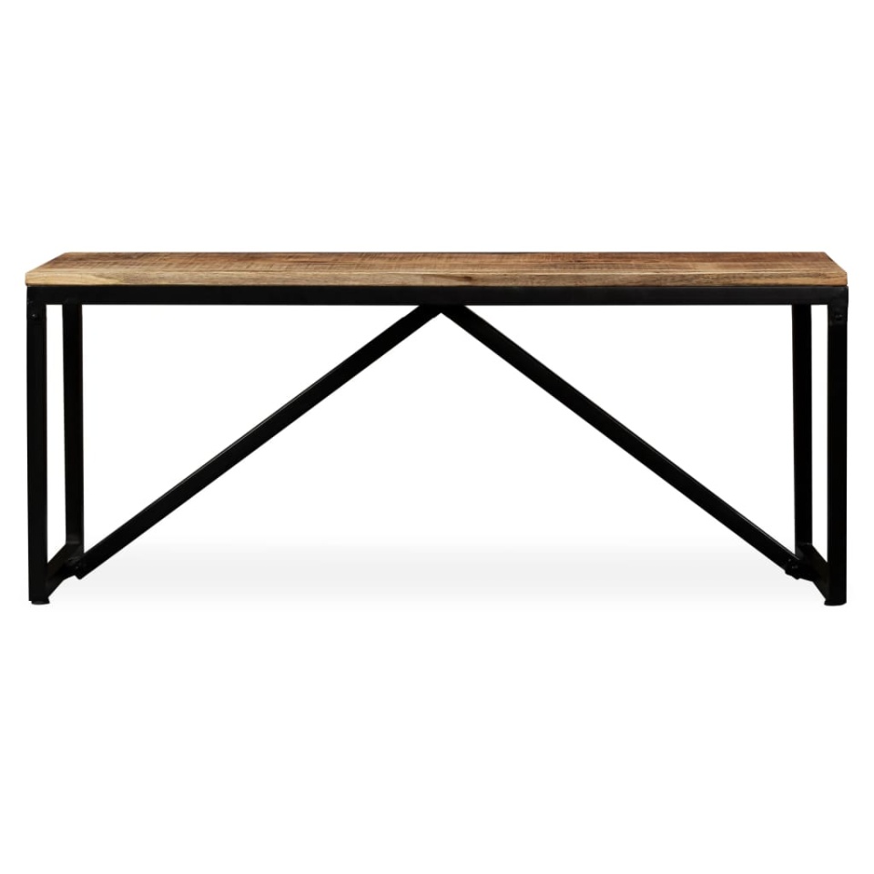 Bancă din lemn masiv de mango, 110 x 35 x 45 cm - 3 | YEO