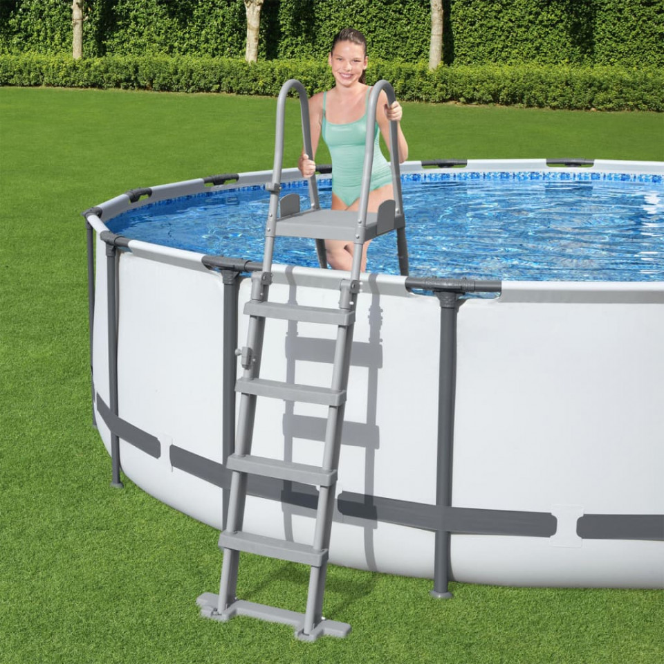 Bestway Scară de siguranță piscină cu 4 trepte Flowclear, 132 cm - 1 | YEO