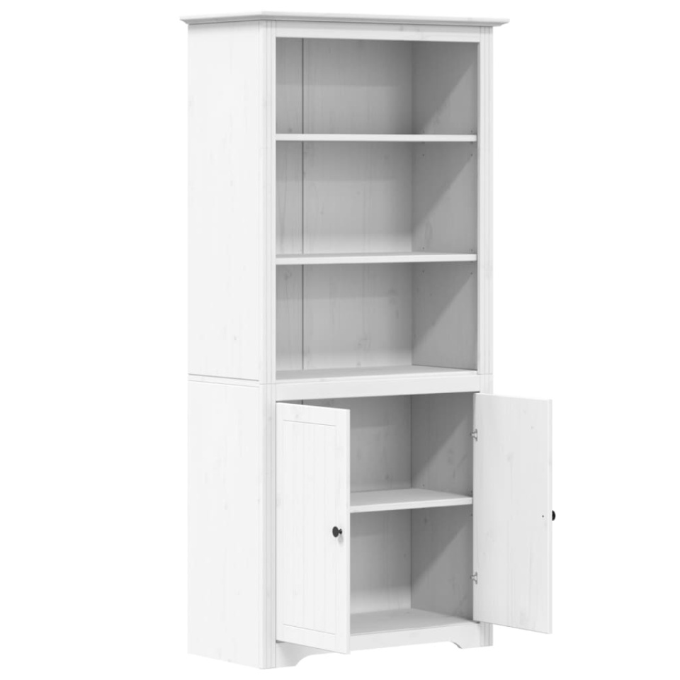 Bibliotecă BODO, alb, 82x40x173 cm, lemn masiv de pin - 3 | YEO