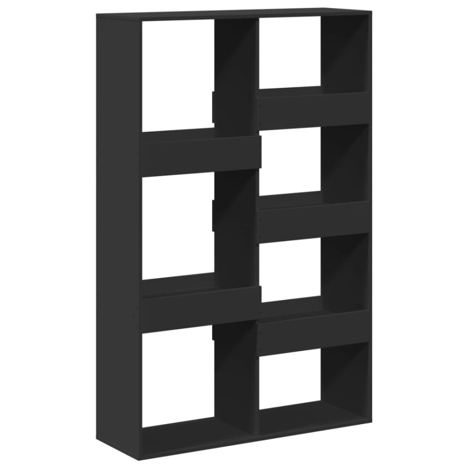 Bibliotecă, negru, 100x33x155,5 cm, lemn prelucrat - 4 | YEO