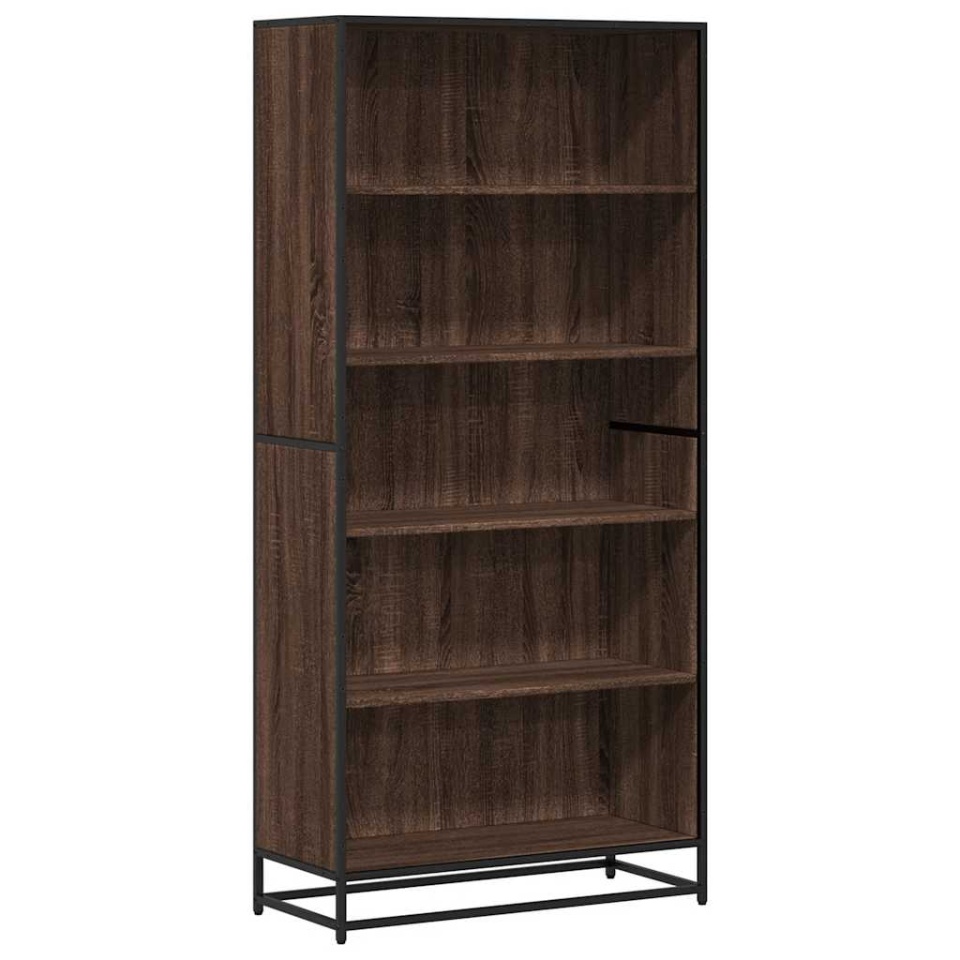 Bibliotecă, stejar maro, 80,5x35x170,5 cm, lemn prelucrat - 1 | YEO