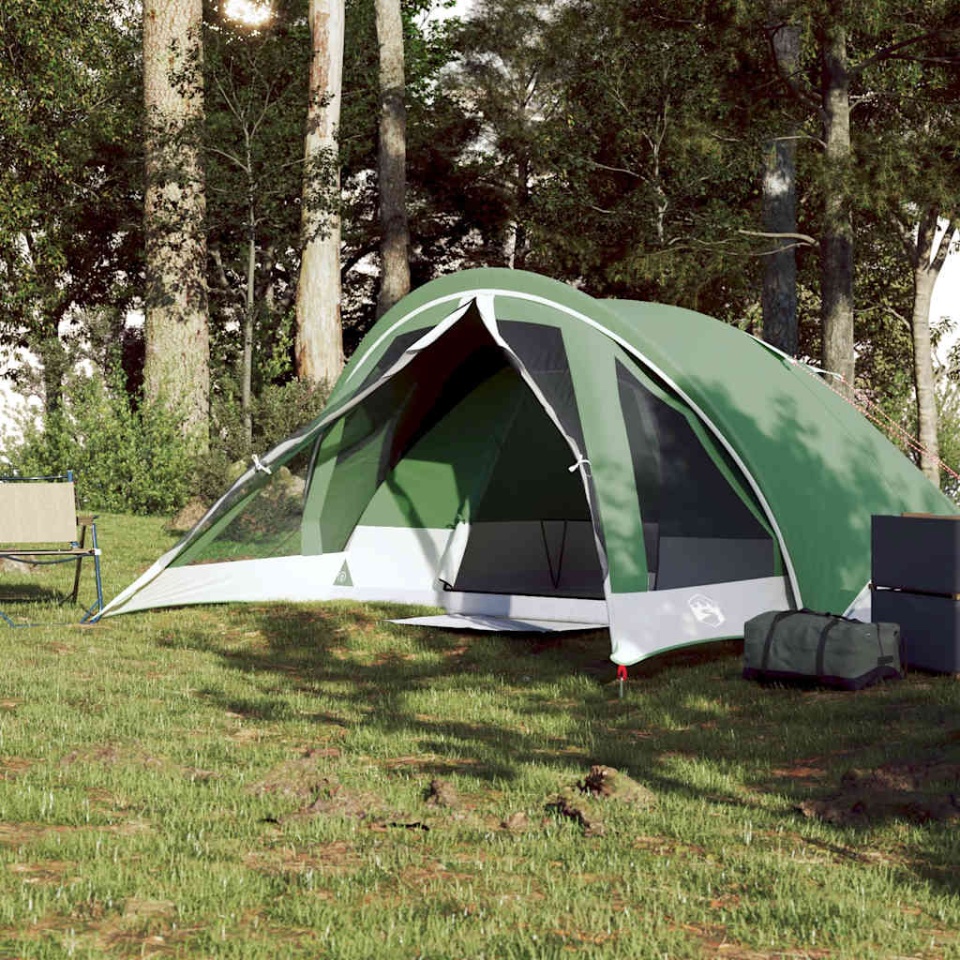 Cabină cort de camping, 4 persoane, verde, impermeabil - 2 | YEO
