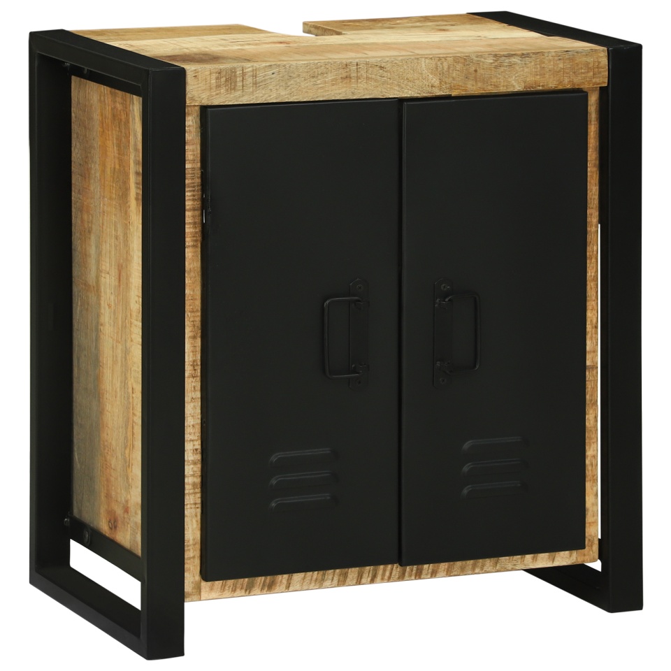 Cabinet Chiuvetă 55x35x60 cm Lemn Solid Mango Brut - 1 | YEO