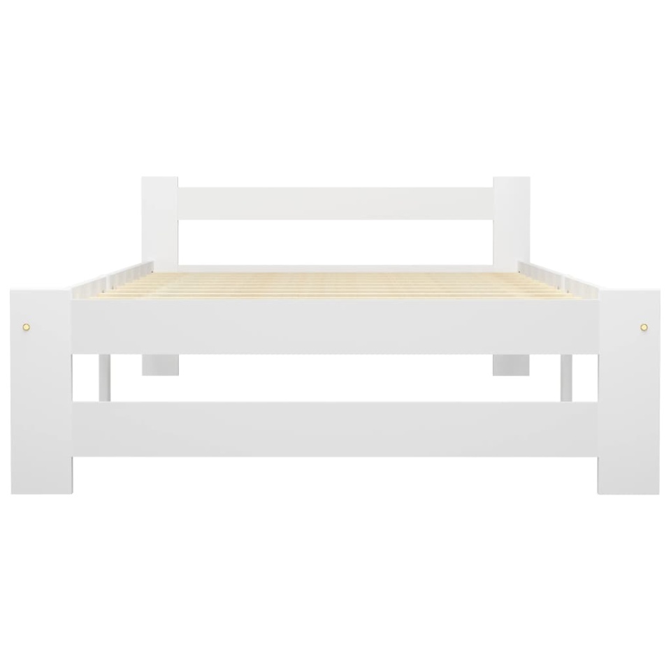 Cadru de pat, alb, 100 x 200 cm, lemn masiv de pin - 2 | YEO